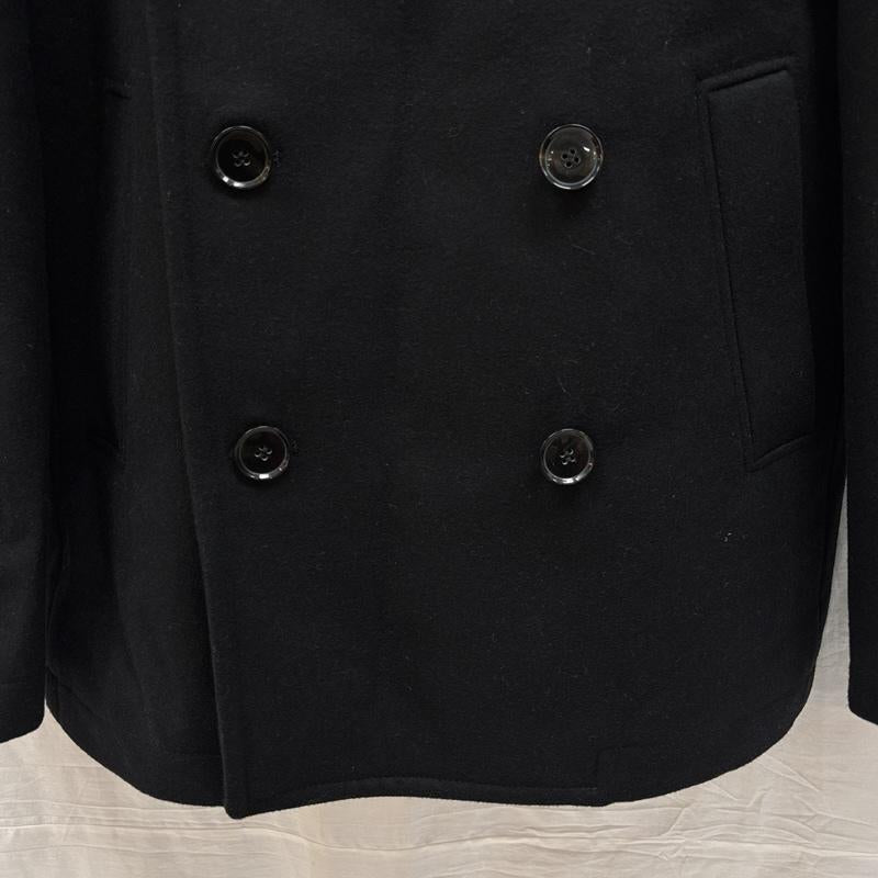 ディーゼル ブラック ゴールド DIESEL BLACK GOLD コート ピーコート ジップデザイン ウール ピーコート 46 黒 / ブラック / black メンズ USED 古着 中古 50161554