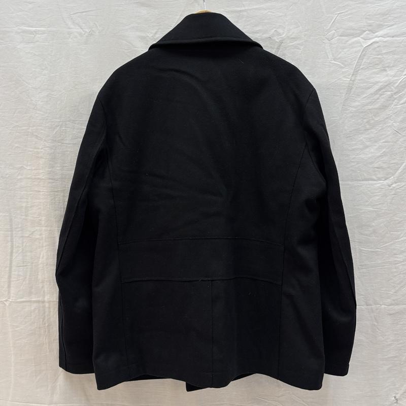 ディーゼル ブラック ゴールド DIESEL BLACK GOLD コート ピーコート ジップデザイン ウール ピーコート 46 黒 / ブラック / black メンズ USED 古着 中古 50161554