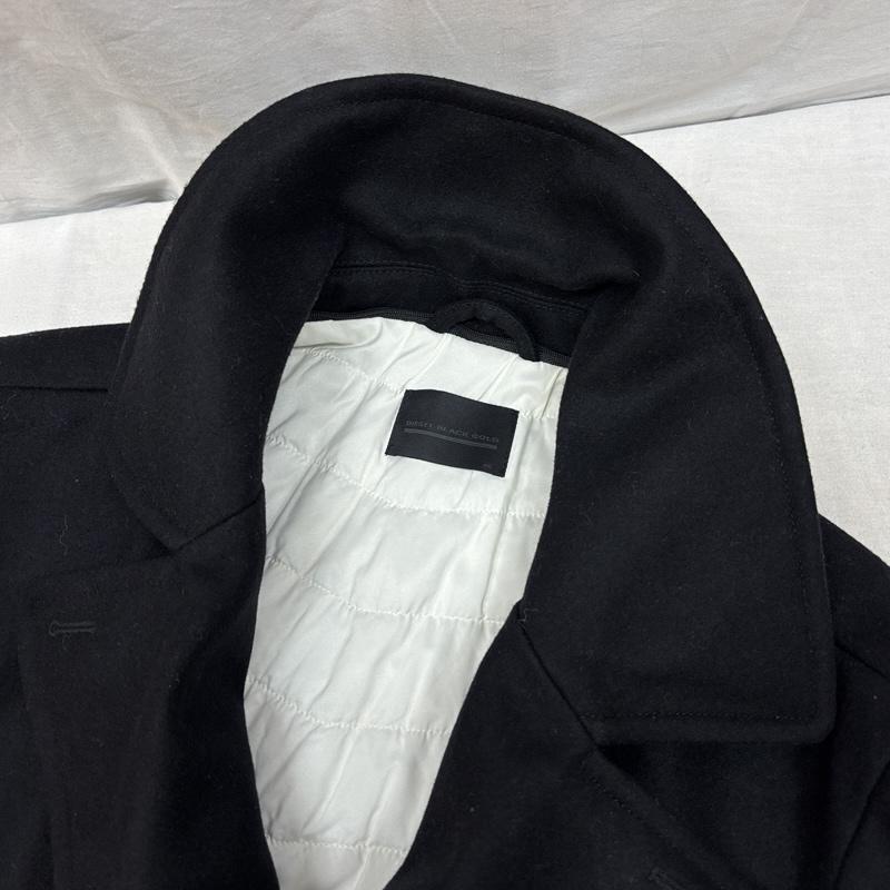 ディーゼル ブラック ゴールド DIESEL BLACK GOLD コート ピーコート ジップデザイン ウール ピーコート 46 黒 / ブラック / black メンズ USED 古着 中古 50161554