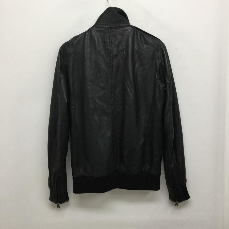 シップスジェットブルー SHIPS JET BLUE ジャケット、上着 レザージャケット SHIPS JET BLUE レザージャケット ブルゾン 羊革 BLK 114-32-0365 S 無地 黒 / ブラック / black メンズ USED 古着 中古 50161555