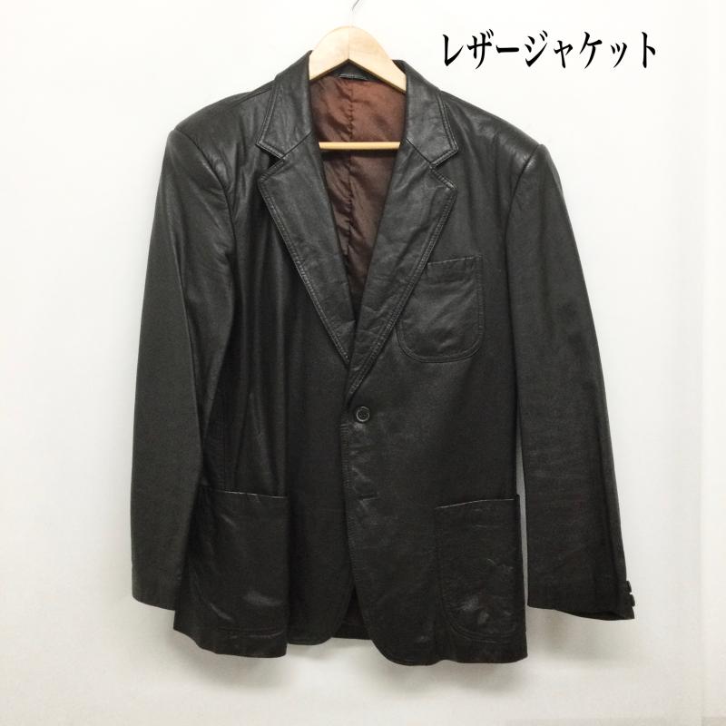 ＵＳＥＤ古着 USED/古着 ジャケット、上着 レザージャケット レザージャケット　テーラード　牛革　2つボタン　センターベント L 無地 茶 / ブラウン / brown メンズ USED 古着 中古 50161556