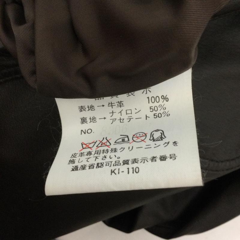 ＵＳＥＤ古着 USED/古着 ジャケット、上着 レザージャケット レザージャケット　テーラード　牛革　2つボタン　センターベント L 無地 茶 / ブラウン / brown メンズ USED 古着 中古 50161556