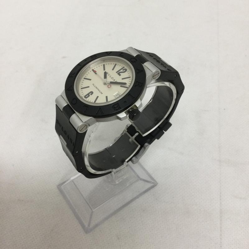 ブルガリ Bvlgari 腕時計 アナログ（自動巻き） ブルガリ アルミニウム AL38A メンズ - 白 / ホワイト / white X 黒 / ブラック / black メンズ USED 古着 中古 50161563