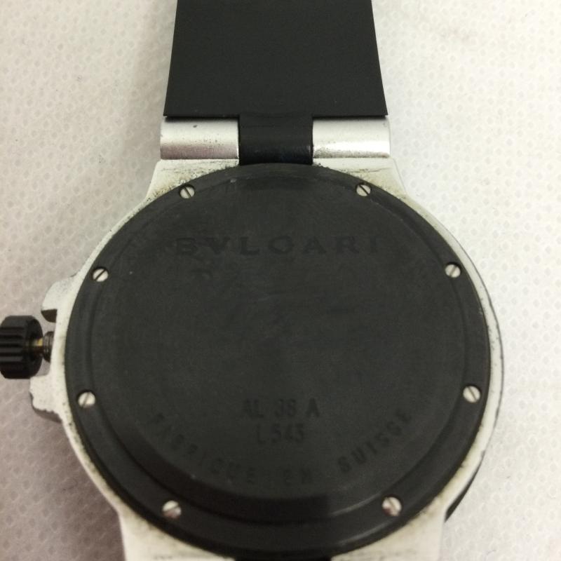 ブルガリ Bvlgari 腕時計 アナログ（自動巻き） ブルガリ アルミニウム AL38A メンズ - 白 / ホワイト / white X 黒 / ブラック / black メンズ USED 古着 中古 50161563