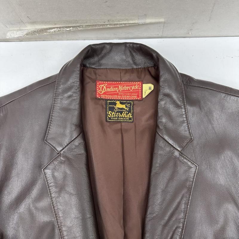 インディアン モーターサイクル INDIAN MOTORCYCLE ジャケット、上着 ジャケット、ブレザー カウ レザー テーラ－ド ジャケット IM80042 38 茶 / ブラウン / brown メンズ USED 古着 中古 50161574