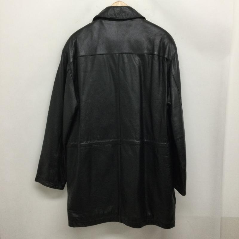 古着 USED コート コート一般 レザーハーフコート　羊革 M 無地 黒 / ブラック / black メンズ USED 古着 中古 50161580