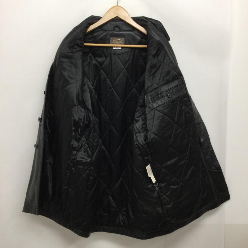 古着 USED コート コート一般 レザーハーフコート　羊革 M 無地 黒 / ブラック / black メンズ USED 古着 中古 50161580