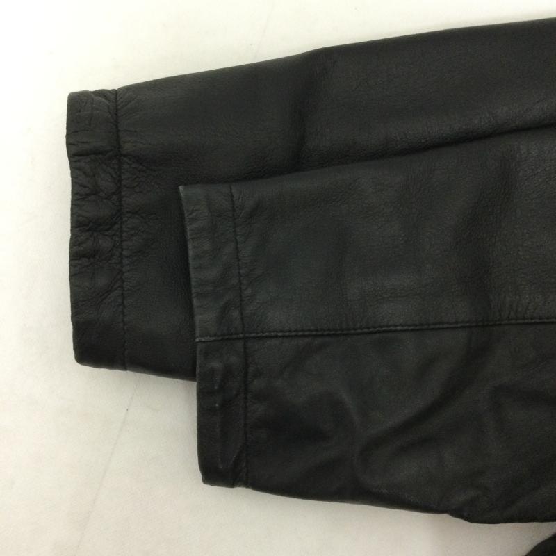 古着 USED コート コート一般 レザーハーフコート　羊革 M 無地 黒 / ブラック / black メンズ USED 古着 中古 50161580