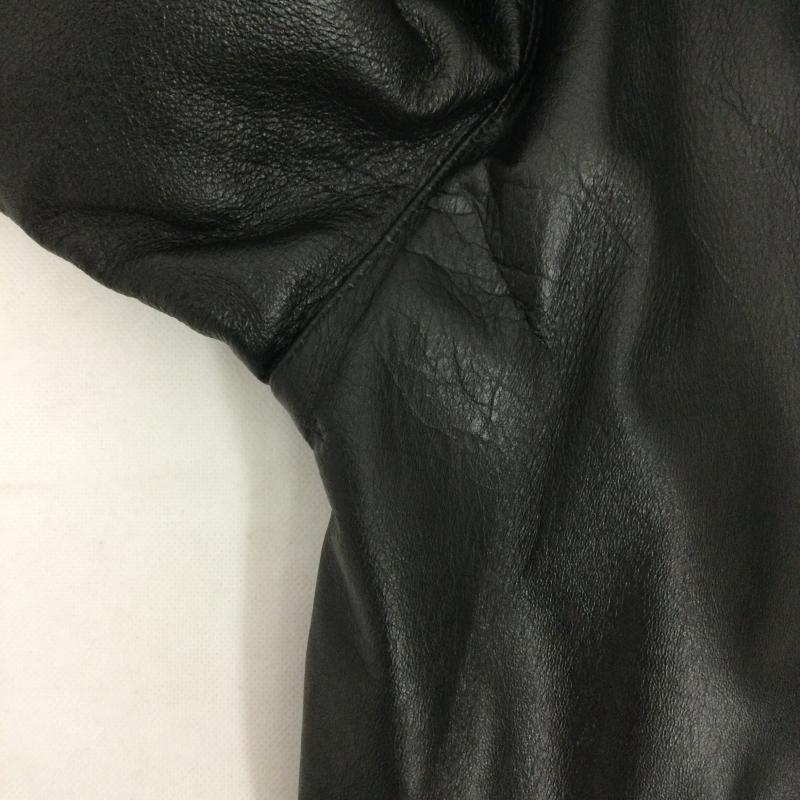 古着 USED コート コート一般 レザーハーフコート　羊革 M 無地 黒 / ブラック / black メンズ USED 古着 中古 50161580