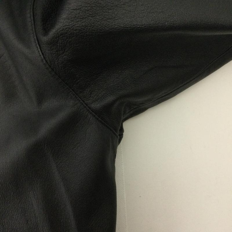 古着 USED コート コート一般 レザーハーフコート　羊革 M 無地 黒 / ブラック / black メンズ USED 古着 中古 50161580