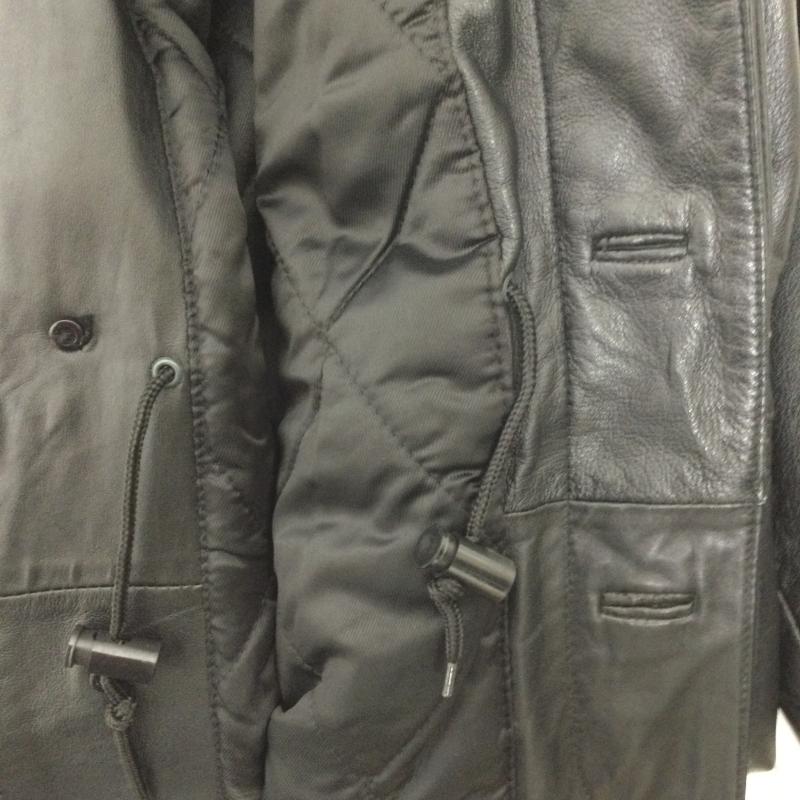古着 USED コート コート一般 レザーハーフコート　羊革 M 無地 黒 / ブラック / black メンズ USED 古着 中古 50161580