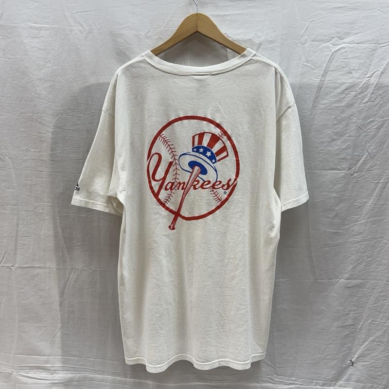 アディダス adidas Tシャツ 半袖 2003年 ニューヨーク ヤンキース ロゴ クルーネック Tシャツ 00s 00年代 YANKEES MLB M 白 / ホワイト / white メンズ USED 古着 中古 50161585