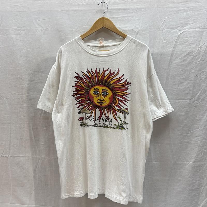 古着 USED Tシャツ 半袖 NY GEAR メキシコ製 COSTA RICA 太陽 プリント クルーネック Tシャツ - メンズ USED 古着 中古 50161586