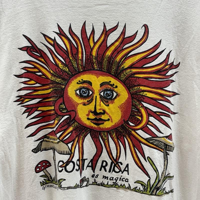 古着 USED Tシャツ 半袖 NY GEAR メキシコ製 COSTA RICA 太陽 プリント クルーネック Tシャツ - メンズ USED 古着 中古 50161586