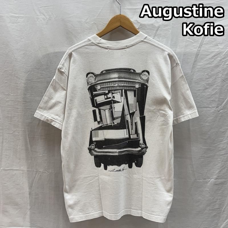 古着 USED Tシャツ 半袖 Augustine Kofie カー グラフィック クルーネック Tシャツ M 白 / ホワイト / white メンズ USED 古着 中古 50161587