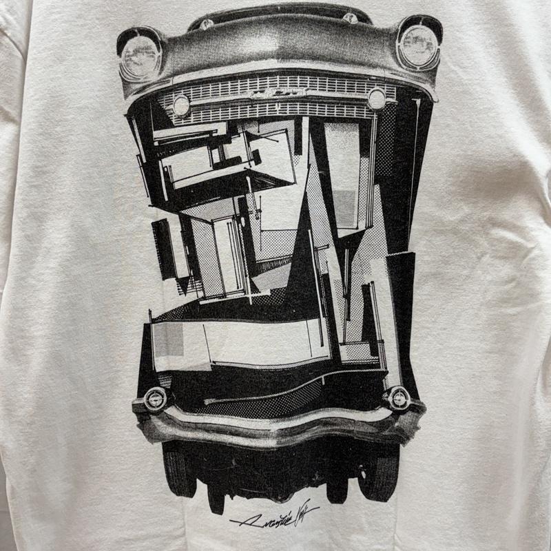 古着 USED Tシャツ 半袖 Augustine Kofie カー グラフィック クルーネック Tシャツ M 白 / ホワイト / white メンズ USED 古着 中古 50161587