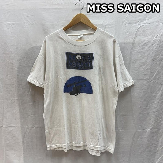 古着 USED Tシャツ 半袖 MISS SAIGON ミュージカル ロゴ クルーネック 半袖 Tシャツ XXL 白 / ホワイト / white メンズ USED 古着 中古 50161590