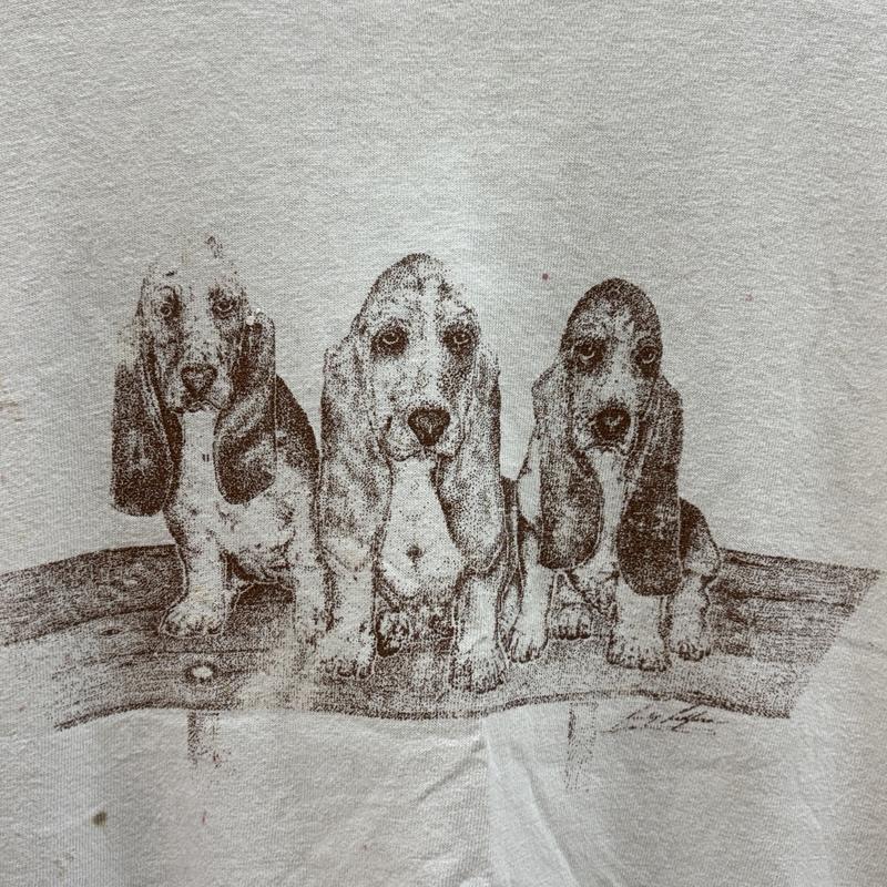フルーツオブザルーム FRUIT OF THE LOOM Tシャツ 半袖 90年代 ビンテージ USA製 犬 ドッグ プリント Tシャツ 90s VINTAGE XL メンズ USED 古着 中古 50161593