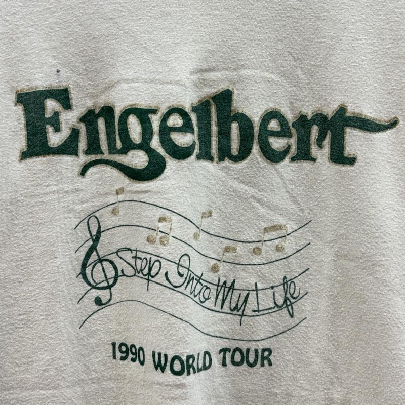 ヘインズ HANES Tシャツ 半袖 Engelbert エンゲルベルト 90年代 ワールドツアー ロゴ バンド Tシャツ バンT 90s VINTAGE L 白 / ホワイト / white メンズ USED 古着 中古 50161595