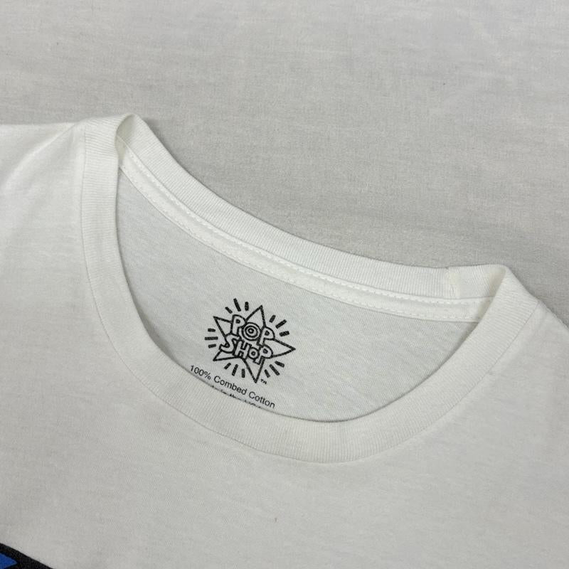 古着 USED Tシャツ 半袖 POP SHOP 00年代 USA製 キースヘリング 星条旗 クルーネック Tシャツ 00s M 白 / ホワイト / white メンズ USED 古着 中古 50161596
