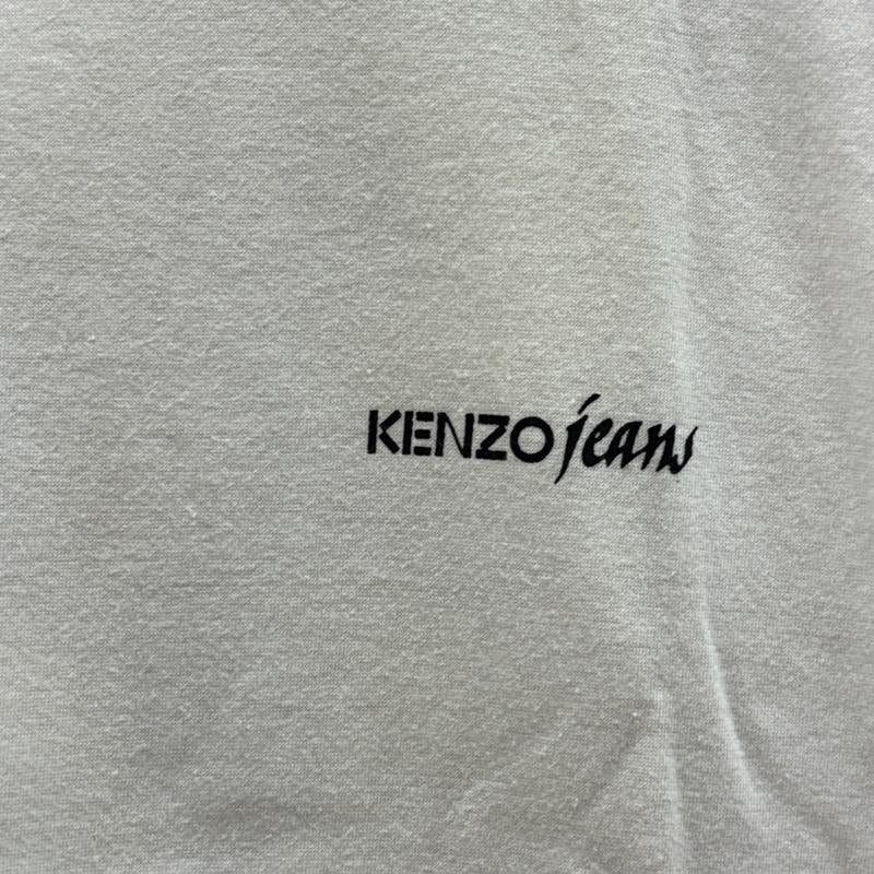ケンゾージーンズ KENZOJEANS Tシャツ 半袖 バック フラワー ロゴ クルーネック 半袖 Tシャツ FREE 白 / ホワイト / white メンズ USED 古着 中古 50161597