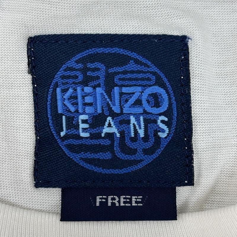 ケンゾージーンズ KENZOJEANS Tシャツ 半袖 バック フラワー ロゴ クルーネック 半袖 Tシャツ FREE 白 / ホワイト / white メンズ USED 古着 中古 50161597