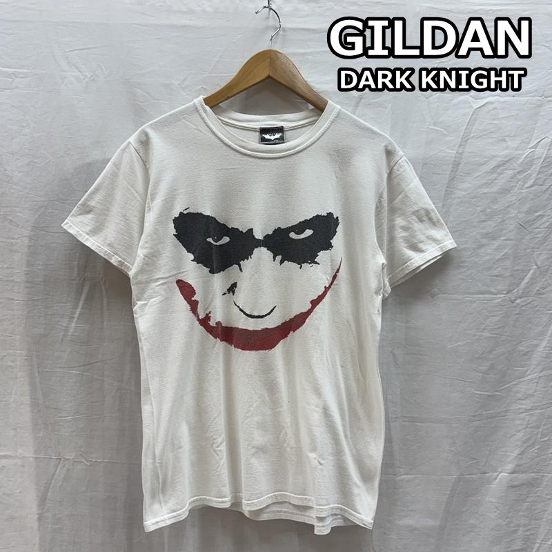 ギルダン GILDAN Tシャツ 半袖 DARK KNIGHT ダークナイト ヒースレジャー ジョーカー アメコミ Tシャツ M 白 / ホワイト / white メンズ USED 古着 中古 50161598