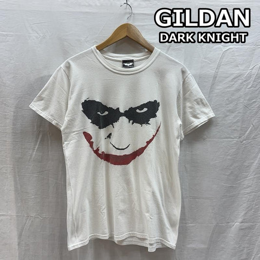 ギルダン GILDAN Tシャツ 半袖 DARK KNIGHT ダークナイト ヒースレジャー ジョーカー アメコミ Tシャツ M 白 / ホワイト / white メンズ USED 古着 中古 50161598