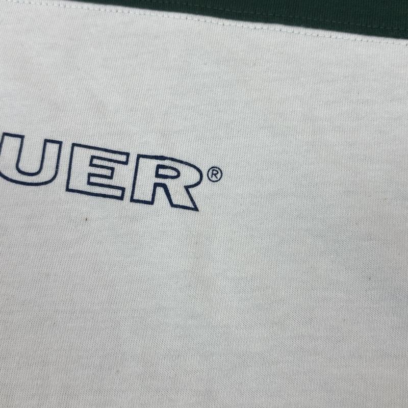 エディーバウアー Eddie Bauer Tシャツ 半袖 90年代 ビンテージ EBTEK パネル切替し Vネック Tシャツ 90s VINTAGE S 緑 / グリーン / green X 白 / ホワイト / white メンズ USED 古着 中古 50161600