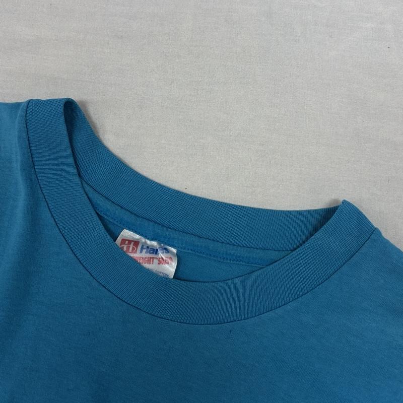 ゲス Guess Tシャツ 半袖 90年代 ビンテージ USA製 Hanes ヘインズ 筆記体 刺繍ロゴ Tシャツ 90s VINTAGE L メンズ USED 古着 中古 50161601