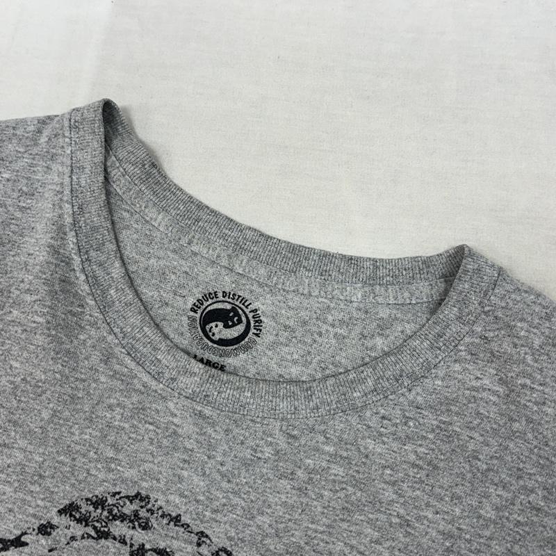 古着 USED Tシャツ 半袖 カールマルクス STRAGE プリント Tシャツ REDUCE DISTILL PURIFY COMMONEDUCATION L 灰 / グレー / gray メンズ USED 古着 中古 50161602
