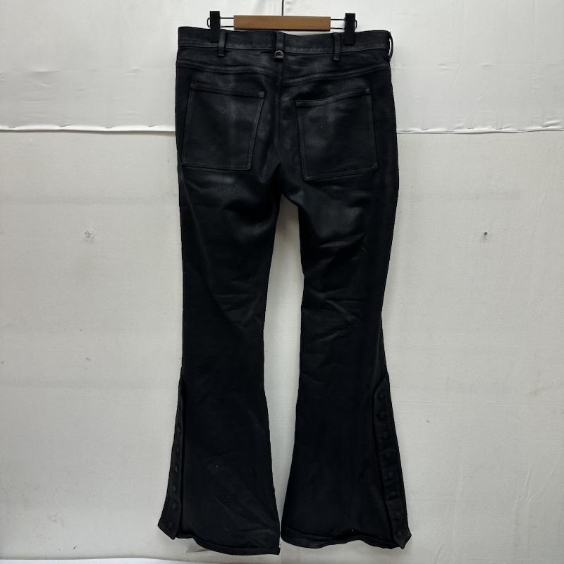 古着 USED パンツ デニム、ジーンズ NO MASS PROD ワックス 加工 ボタンフライ フレア デニム パンツ L 黒 / ブラック / black メンズ USED 古着 中古 50161603