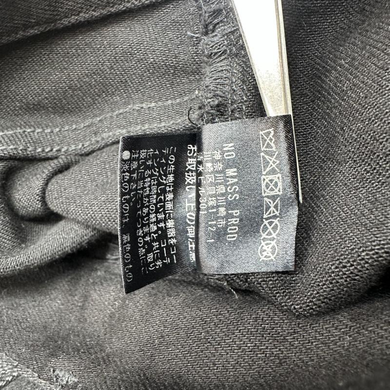 古着 USED パンツ デニム、ジーンズ NO MASS PROD ワックス 加工 ボタンフライ フレア デニム パンツ L 黒 / ブラック / black メンズ USED 古着 中古 50161603