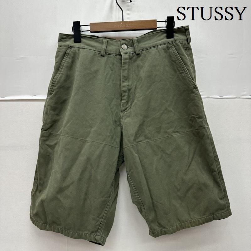 ステューシー STUSSY パンツ ショートパンツ 90s 紺タグ ワーク チノ ハーフ パンツ 32インチ カーキオリーブ / カーキオリーブ / メンズ USED 古着 中古 50161608