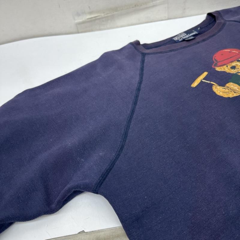 ポロラルフローレン POLO RALPH LAUREN トレーナー 長袖 90s POLO BEAR ポロベア プリント スウェット M 紺 / ネイビー / navy メンズ USED 古着 中古 50161609