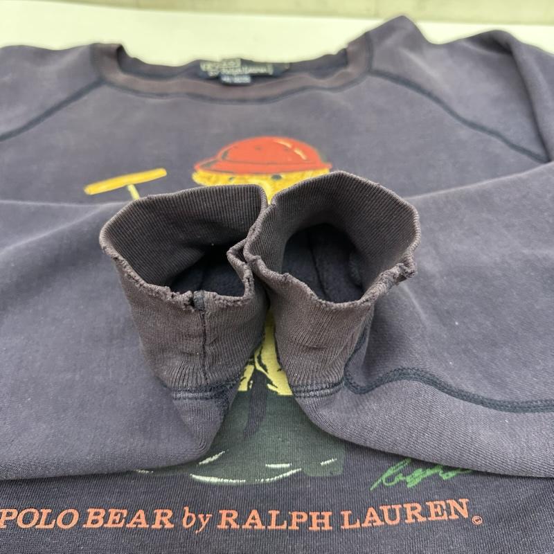 ポロラルフローレン POLO RALPH LAUREN トレーナー 長袖 90s POLO BEAR ポロベア プリント スウェット M 紺 / ネイビー / navy メンズ USED 古着 中古 50161609