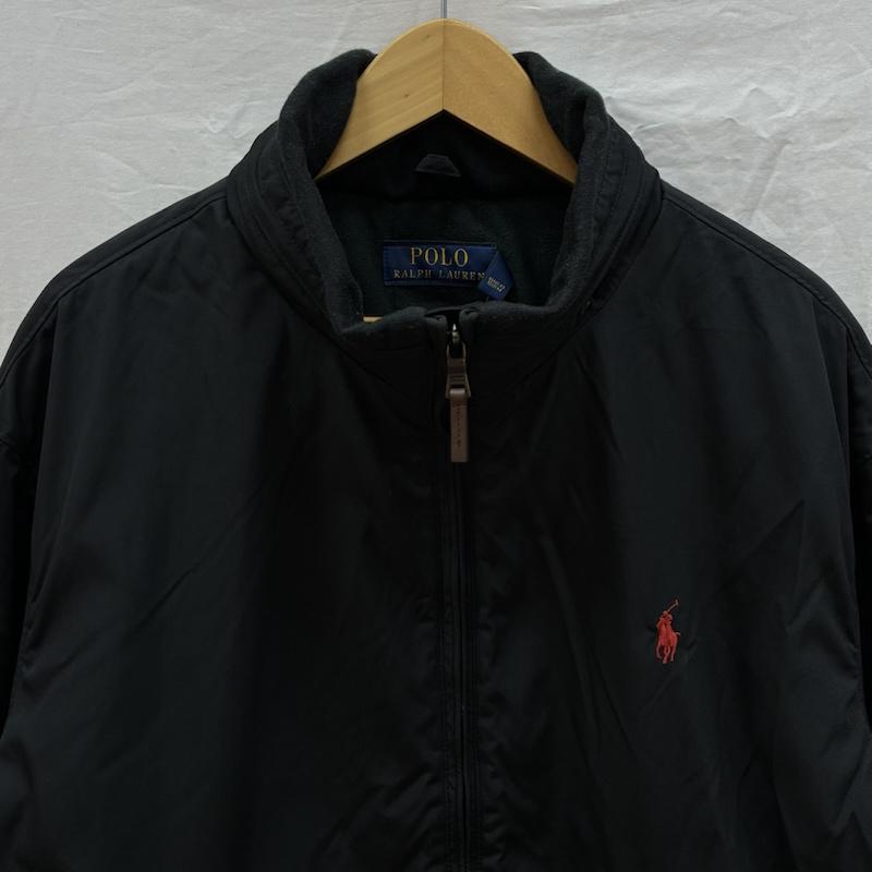 ポロラルフローレン POLO RALPH LAUREN ジャケット、上着 ジャンパー、ブルゾン 2WAY 収納 フード 中綿 ジップアップ ナイロン ジャケット ブルゾン 裏フリース ポニー 刺繍 XL メンズ USED 古着 中古 50161610