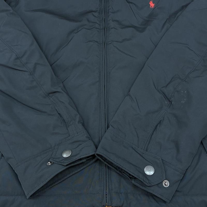 ポロラルフローレン POLO RALPH LAUREN ジャケット、上着 ジャンパー、ブルゾン 2WAY 収納 フード 中綿 ジップアップ ナイロン ジャケット ブルゾン 裏フリース ポニー 刺繍 XL メンズ USED 古着 中古 50161610