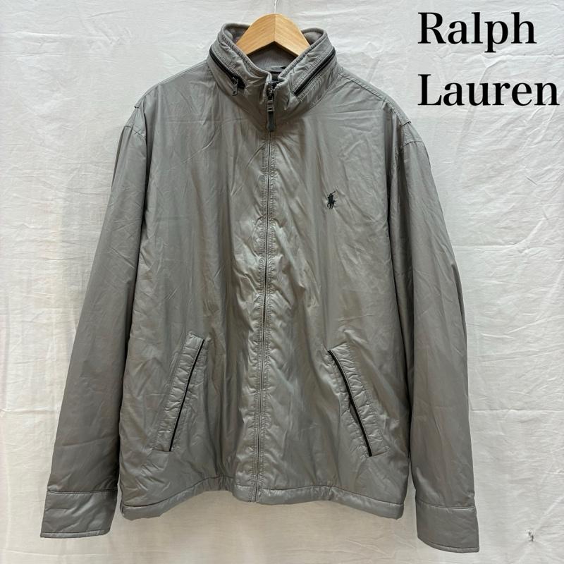 ポロバイラルフローレン Polo by RALPH LAUREN ジャケット、上着 ジャンパー、ブルゾン 2WAY 収納 フード 中綿 ジップアップ ナイロン ジャケット ブルゾン パイピング レザー ポニー 刺繍 L メンズ USED 古着 中古 50161611