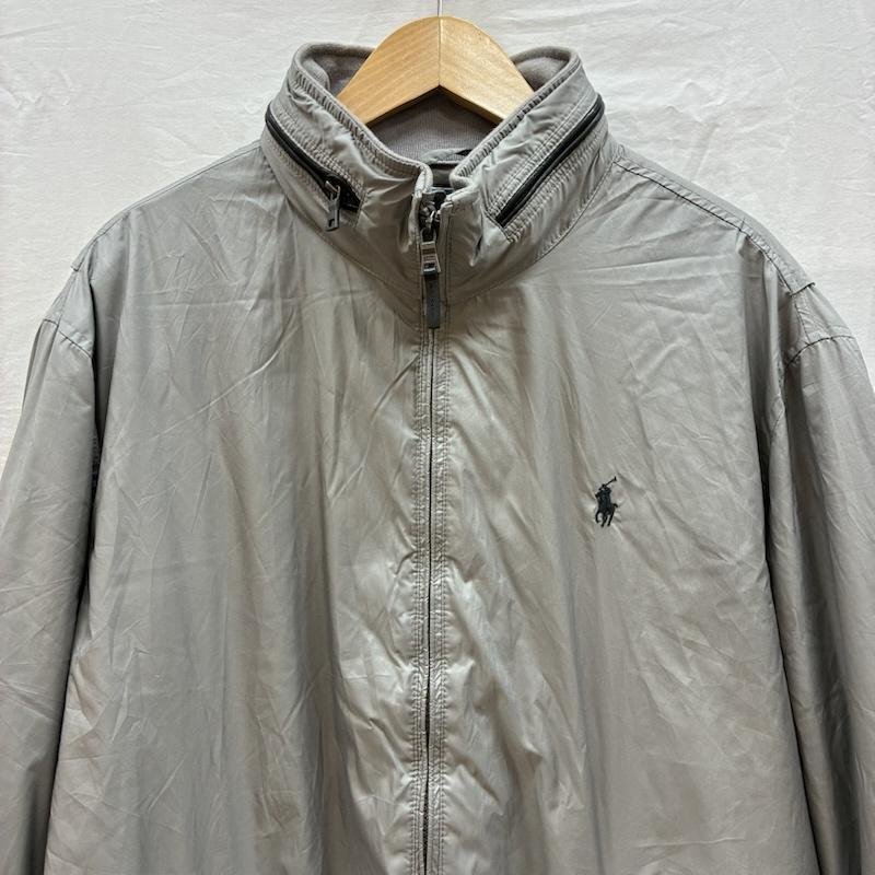 ポロバイラルフローレン Polo by RALPH LAUREN ジャケット、上着 ジャンパー、ブルゾン 2WAY 収納 フード 中綿 ジップアップ ナイロン ジャケット ブルゾン パイピング レザー ポニー 刺繍 L メンズ USED 古着 中古 50161611
