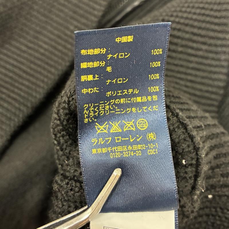 ポロラルフローレン POLO RALPH LAUREN ジャケット、上着 ジャンパー、ブルゾン ナイロン 切替 メリノ ウール リブ ニット ダブルジップ フーデッド ジャケット XL メンズ USED 古着 中古 50161614