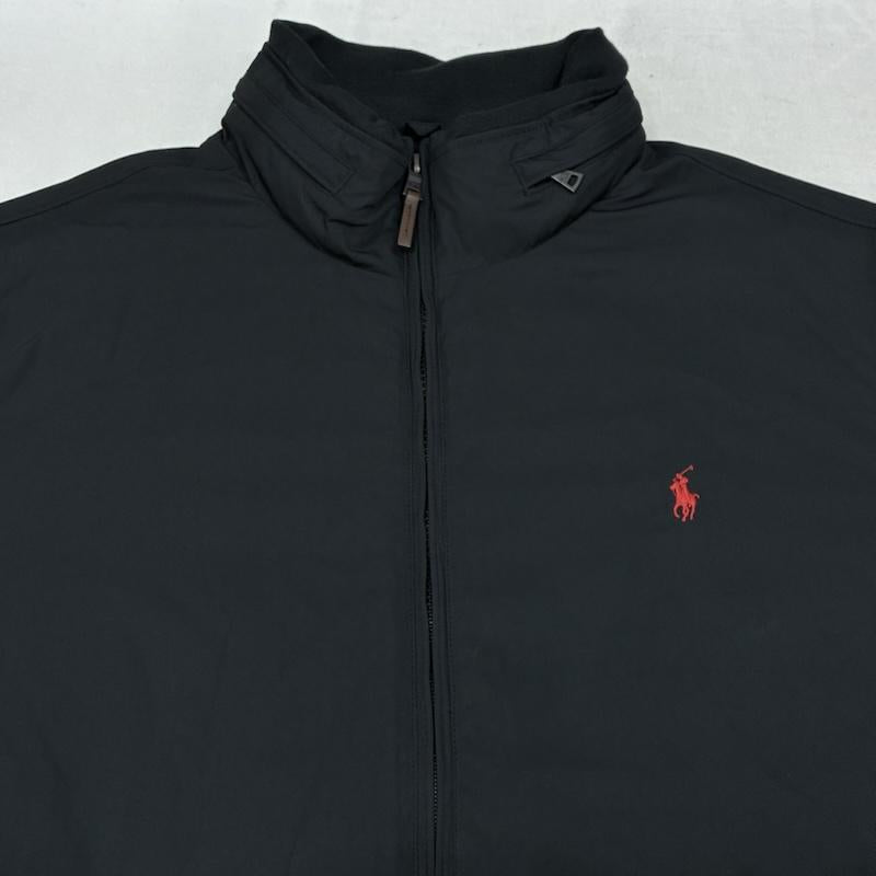 ポロラルフローレン POLO RALPH LAUREN ジャケット、上着 ジャンパー、ブルゾン 2WAY 収納 フード 中綿 ジップアップ ナイロン ジャケット ブルゾン 裏フリース ポニー 刺繍 XL メンズ USED 古着 中古 50161617