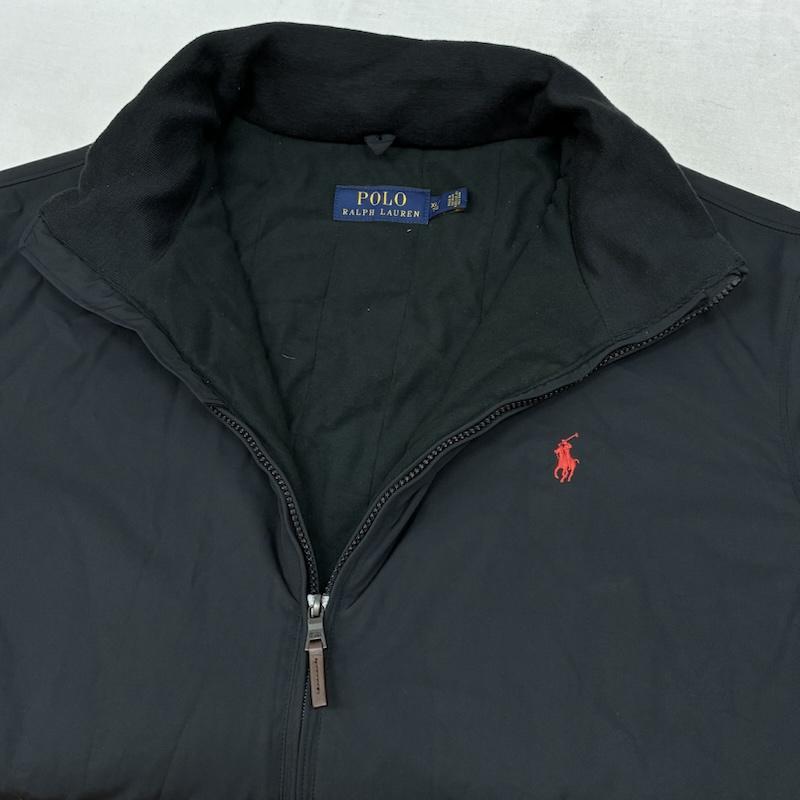 ポロラルフローレン POLO RALPH LAUREN ジャケット、上着 ジャンパー、ブルゾン 2WAY 収納 フード 中綿 ジップアップ ナイロン ジャケット ブルゾン 裏フリース ポニー 刺繍 XL メンズ USED 古着 中古 50161617