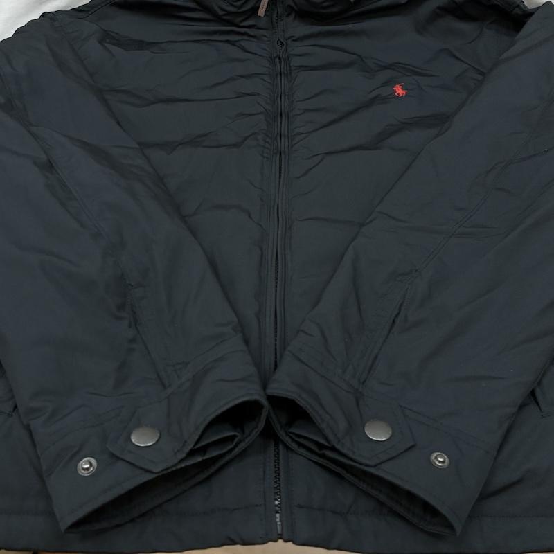 ポロラルフローレン POLO RALPH LAUREN ジャケット、上着 ジャンパー、ブルゾン 2WAY 収納 フード 中綿 ジップアップ ナイロン ジャケット ブルゾン 裏フリース ポニー 刺繍 XL メンズ USED 古着 中古 50161617