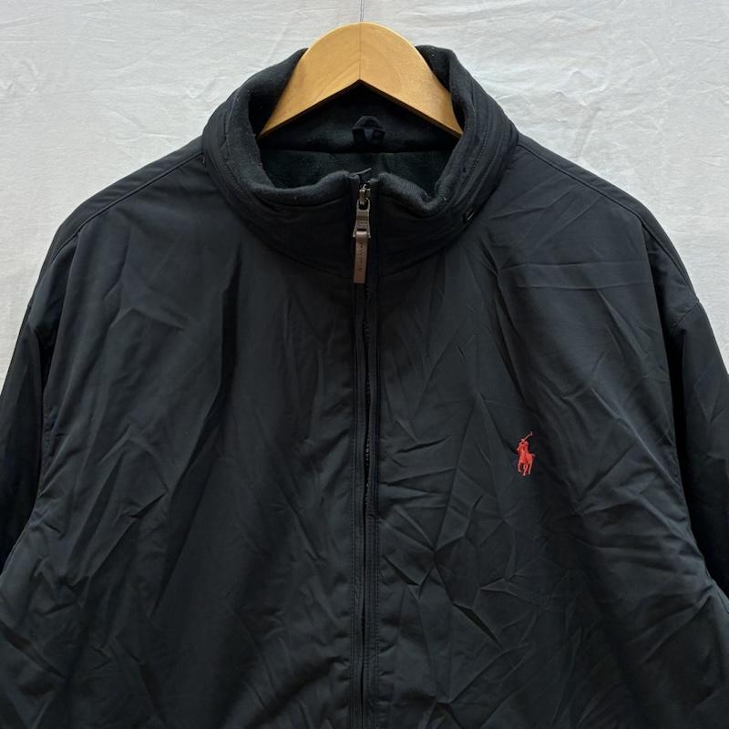 ポロラルフローレン POLO RALPH LAUREN ジャケット、上着 ジャンパー、ブルゾン 2WAY 収納 フード 中綿 ジップアップ ナイロン ジャケット ブルゾン 裏フリース ポニー 刺繍 XL メンズ USED 古着 中古 50161618