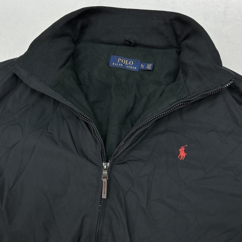 ポロラルフローレン POLO RALPH LAUREN ジャケット、上着 ジャンパー、ブルゾン 2WAY 収納 フード 中綿 ジップアップ ナイロン ジャケット ブルゾン 裏フリース ポニー 刺繍 XL メンズ USED 古着 中古 50161618