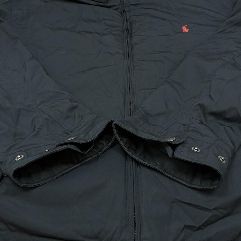 ポロラルフローレン POLO RALPH LAUREN ジャケット、上着 ジャンパー、ブルゾン 2WAY 収納 フード 中綿 ジップアップ ナイロン ジャケット ブルゾン 裏フリース ポニー 刺繍 XL メンズ USED 古着 中古 50161618