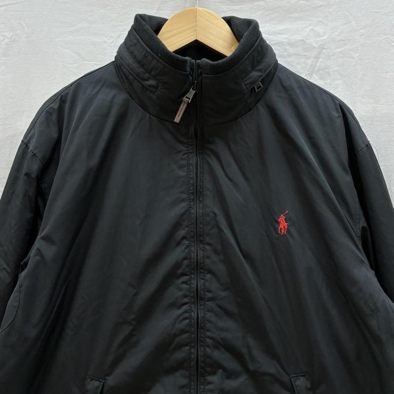 ポロラルフローレン POLO RALPH LAUREN ジャケット、上着 ジャンパー、ブルゾン 2WAY 収納 フード 中綿 ジップアップ ナイロン ジャケット ブルゾン 裏フリース ポニー 刺繍 L メンズ USED 古着 中古 50161619