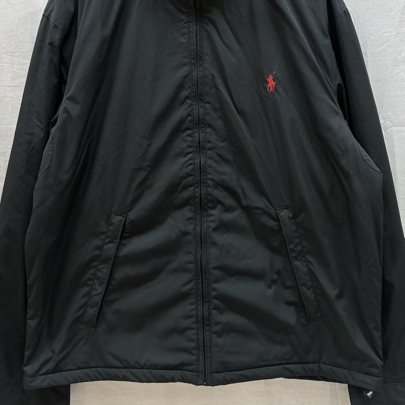 ポロラルフローレン POLO RALPH LAUREN ジャケット、上着 ジャンパー、ブルゾン 2WAY 収納 フード 中綿 ジップアップ ナイロン ジャケット ブルゾン 裏フリース ポニー 刺繍 L メンズ USED 古着 中古 50161619