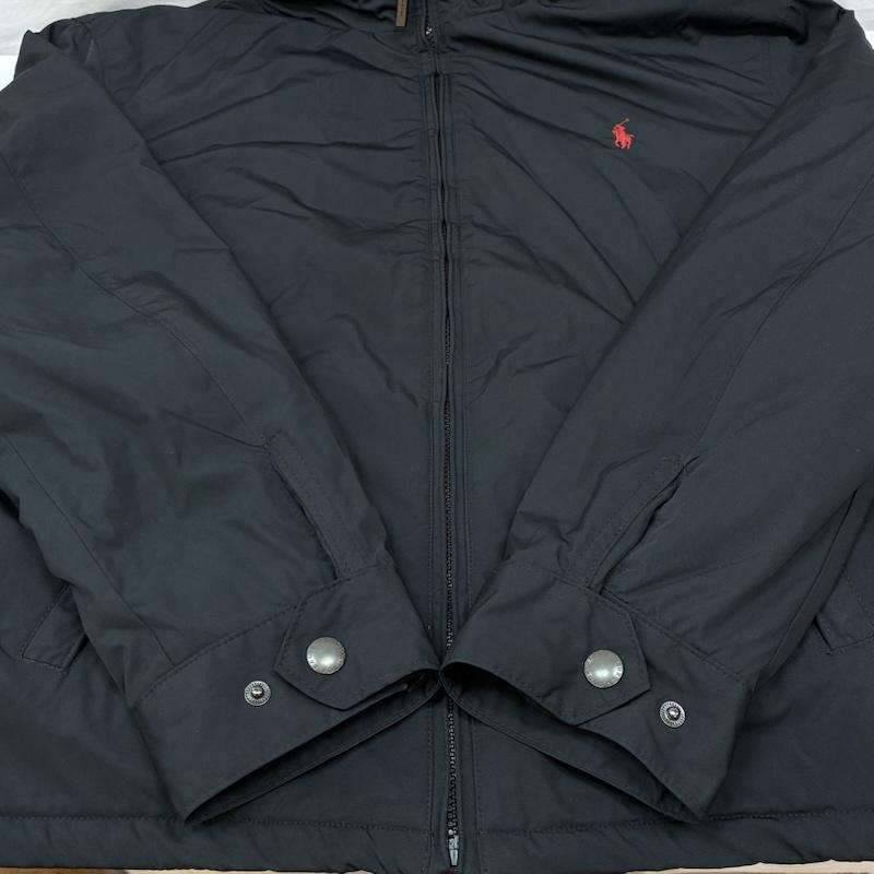 ポロラルフローレン POLO RALPH LAUREN ジャケット、上着 ジャンパー、ブルゾン 2WAY 収納 フード 中綿 ジップアップ ナイロン ジャケット ブルゾン 裏フリース ポニー 刺繍 L メンズ USED 古着 中古 50161619